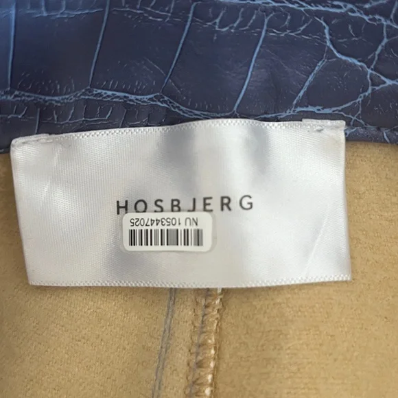 Hosbjerg Periwinkle Faux Crocodile Flared Leg Pants medium - Picture 6 of 8